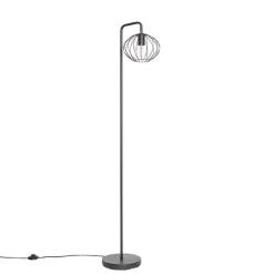 QAZQA Stehlampen|Wohnzimmerlampen*Design-Stehlampe schwarz 23 cm - Margarita
