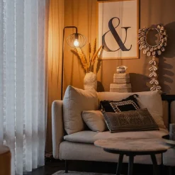 QAZQA Stehlampen|Wohnzimmerlampen*Design-Stehlampe schwarz 23 cm - Margarita