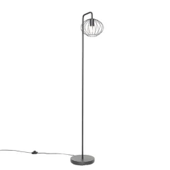 QAZQA Stehlampen|Wohnzimmerlampen*Design-Stehlampe schwarz 23 cm - Margarita