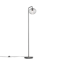 QAZQA Stehlampen|Wohnzimmerlampen*Design-Stehlampe schwarz 23 cm - Margarita