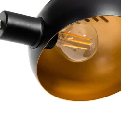 QAZQA Stehlampen|Wohnzimmerlampen*Design-Stehlampe schwarz mit Gold 5 Lichter - Sixties Marmo