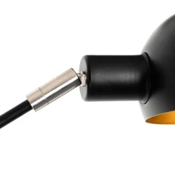 QAZQA Stehlampen|Wohnzimmerlampen*Design-Stehlampe schwarz mit Gold 5 Lichter - Sixties Marmo