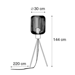 QAZQA Stehlampen|Wohnzimmerlampen*Design-Stehlampe schwarz mit Gold - Mayelle