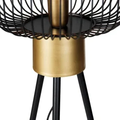 QAZQA Stehlampen|Wohnzimmerlampen*Design-Stehlampe schwarz mit Gold - Mayelle