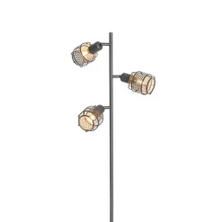 QAZQA Stehlampen|Wohnzimmerlampen*Design-Stehlampe Schwarz mit Gold 3-flammig - Noud