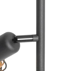 QAZQA Stehlampen|Wohnzimmerlampen*Design-Stehlampe Schwarz mit Gold 3-flammig - Noud