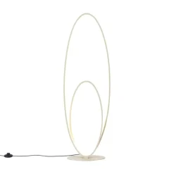 QAZQA Led-Stehlampen|Stehlampen*Design-Stehleuchte Beige inkl. LED 3-Stufen-Dimmbar - Boomerang