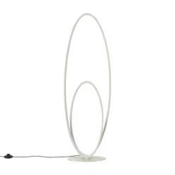 QAZQA Led-Stehlampen|Stehlampen*Design-Stehleuchte Beige inkl. LED 3-Stufen-Dimmbar - Boomerang