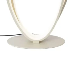 QAZQA Led-Stehlampen|Stehlampen*Design-Stehleuchte Beige inkl. LED 3-Stufen-Dimmbar - Boomerang