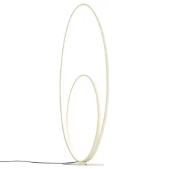 QAZQA Led-Stehlampen|Stehlampen*Design-Stehleuchte Beige inkl. LED 3-Stufen-Dimmbar - Boomerang