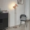 QAZQA Stehlampen|Wohnzimmerlampen*Design-Stehleuchte Bronze mit bronzefarbenem Glas, 5-flammig - Athen