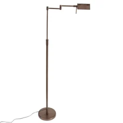 QAZQA Led-Stehlampen|Stehlampen*Design-Stehleuchte Dunkelbronze inkl. LED mit Touch-Dimmer - Notia