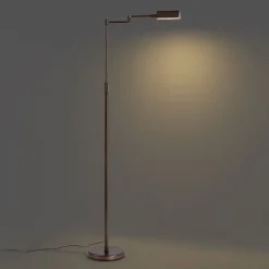 QAZQA Led-Stehlampen|Stehlampen*Design-Stehleuchte Dunkelbronze inkl. LED mit Touch-Dimmer - Notia