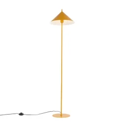 QAZQA Schlafzimmerlampen|Küchenlampen*Design-Stehleuchte Gelb Dreieck - Triangolo
