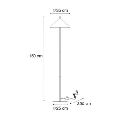 QAZQA Stehlampen|Wohnzimmerlampen*Design-Stehleuchte Rosa Dreieck - Triangolo
