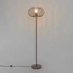 QAZQA Stehlampen|Wohnzimmerlampen*Design-Stehleuchte Rostbraun Draht - Johanna