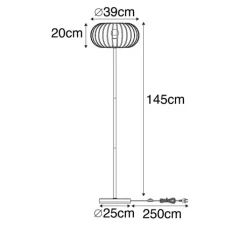 QAZQA Stehlampen|Wohnzimmerlampen*Design-Stehleuchte Rostbraun Draht - Johanna