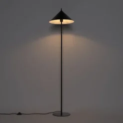 QAZQA Stehlampen|Wohnzimmerlampen*Design-Stehleuchte Schwarz Dreieck - Triangolo