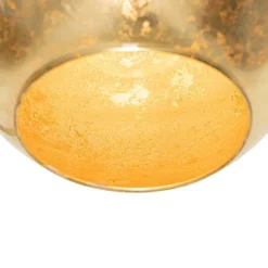 QAZQA Stehlampen|Wohnzimmerlampen*Design-Stehleuchte schwarz mit goldenem Glas - Bert