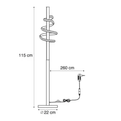 QAZQA Led-Stehlampen|Stehlampen*Design-Stehleuchte schwarz inkl. LED dimmbar - Rolla