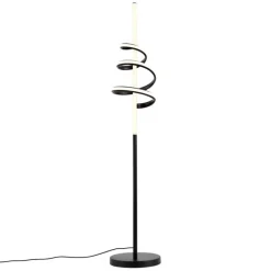 QAZQA Led-Stehlampen|Stehlampen*Design-Stehleuchte schwarz inkl. LED dimmbar - Rolla