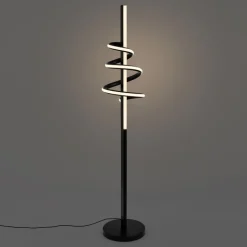 QAZQA Led-Stehlampen|Stehlampen*Design-Stehleuchte schwarz inkl. LED dimmbar - Rolla