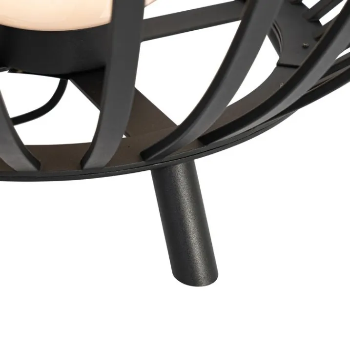 QAZQA Gartenbeleuchtung|Stehlampen*Design-Stehleuchte schwarz mit Opal 110 cm IP44 - Angela