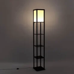 QAZQA Led-Stehlampen|Stehlampen*Design-Stehleuchte Schwarz-Weiß inkl. LED - Nea