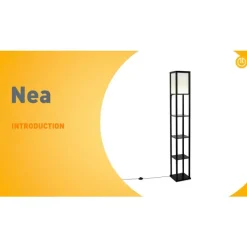 QAZQA Led-Stehlampen|Stehlampen*Design-Stehleuchte Schwarz-Weiß inkl. LED - Nea