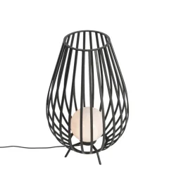 QAZQA Gartenbeleuchtung|Stehlampen*Design-Stehleuchte schwarz mit Opal 70 cm IP44 - Angela