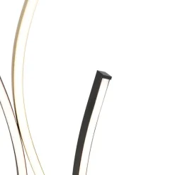 Trio Leuchten Led-Stehlampen|Stehlampen*Design-Stehleuchte Schwarz mit Gold inkl. Dimmbarer LED - Blaze