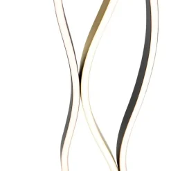 Trio Leuchten Led-Stehlampen|Stehlampen*Design-Stehleuchte Schwarz mit Gold inkl. Dimmbarer LED - Blaze