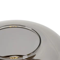 QAZQA Stehlampen|Wohnzimmerlampen*Design-Stehleuchte schwarz mit Gold und Rauchglas – Kyan