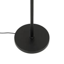 QAZQA Stehlampen|Wohnzimmerlampen*Design-Stehleuchte schwarz mit Gold und Rauchglas – Kyan