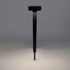 QAZQA Gartenbeleuchtung|Led-Außenleuchten*Design-Stiftspot schwarz inkl. LED und Dimmer IP55 Solar - Fiorina