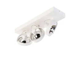QAZQA Deckenstrahler|Aufbaustrahler*Designstrahler weiß verstellbar 3-flammig - Go