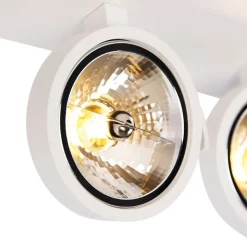 QAZQA Deckenstrahler|Aufbaustrahler*Designstrahler weiß verstellbar 3-flammig - Go