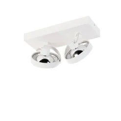 QAZQA Schlafzimmerlampen|Küchenlampen*Designstrahler weiß verstellbar 2-flammig - Go