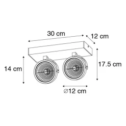QAZQA Schlafzimmerlampen|Küchenlampen*Designstrahler weiß verstellbar 2-flammig - Go