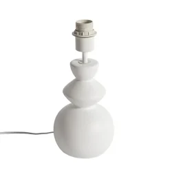 QAZQA Leuchten Ohne Schirm|Tischlampen*Design-Tischlampe aus weißer Keramik 15 cm ohne Schirm – Alisia