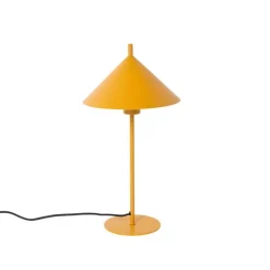QAZQA Tischlampen|Wohnzimmerlampen*Design-Tischlampe gelb - Triangolo