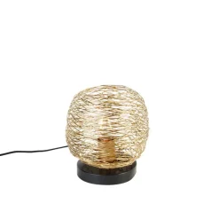QAZQA Tischlampen|Wohnzimmerlampen*Design-Tischlampe Gold 20 cm - Sarella