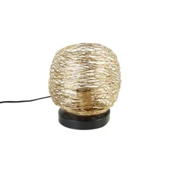 QAZQA Tischlampen|Wohnzimmerlampen*Design-Tischlampe Gold 20 cm - Sarella