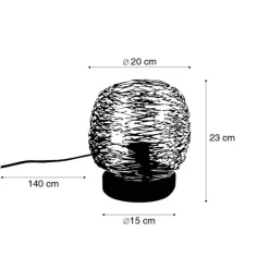 QAZQA Tischlampen|Wohnzimmerlampen*Design-Tischlampe Gold 20 cm - Sarella