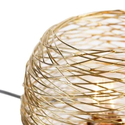 QAZQA Tischlampen|Wohnzimmerlampen*Design-Tischlampe Gold 20 cm - Sarella