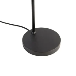 QAZQA Tischlampen|Wohnzimmerlampen*Design-Tischlampe schwarz mit Gold und Rauchglas - Zuzanna