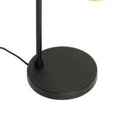 QAZQA Tischlampen|Wohnzimmerlampen*Design-Tischlampe schwarz mit goldenem Glas - Bert