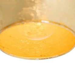 QAZQA Tischlampen|Wohnzimmerlampen*Design-Tischlampe schwarz mit goldenem Glas - Bert