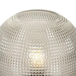 QAZQA Tischlampen|Wohnzimmerlampen*Design-Tischlampe schwarz mit Rauchglas - Chico