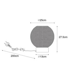 QAZQA Tischlampen|Wohnzimmerlampen*Design-Tischlampe schwarz mit Rauchglas - Chico